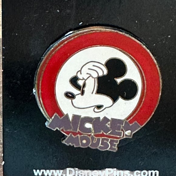 Disney Pin Oh Mickey Mystery Pouch Red Circle Trading White Black Red Authentic - Picture 2 of 4